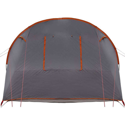 vidaXL Tunnel Tent 4-Person Grey and Orange 740 x 370 x 220 cm