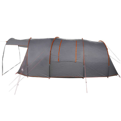 vidaXL Tunnel Tent 4-Person Grey and Orange 740 x 370 x 220 cm