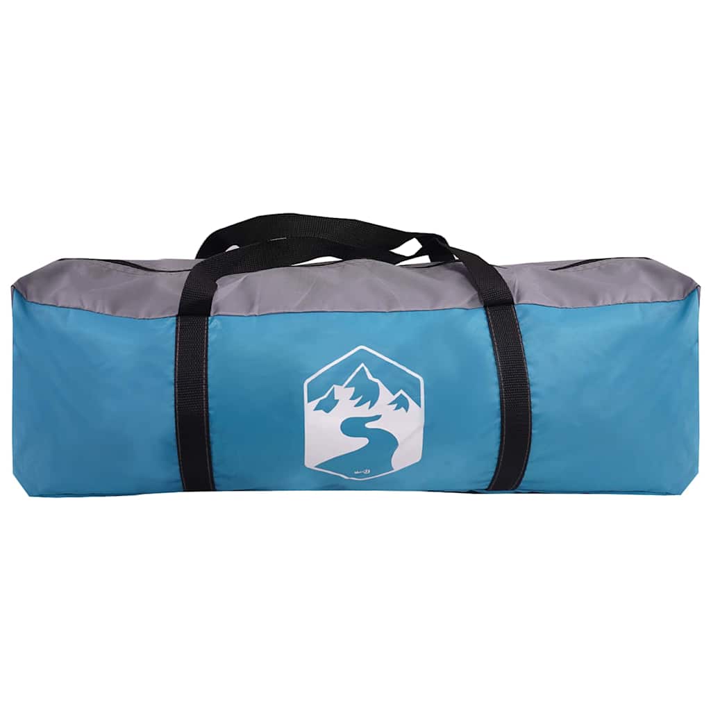 vidaXL Tunnel Tent 4-Person with Roof Blue and Grey 778 x 356 x 210 cm