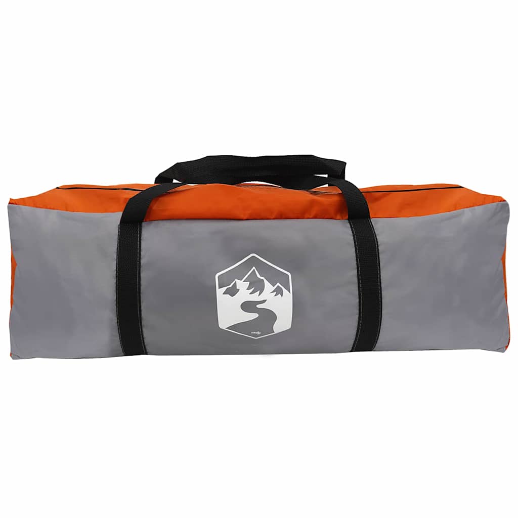vidaXL Tunnel Tent 4-Person Grey and Orange 778 x 356 x 210 cm