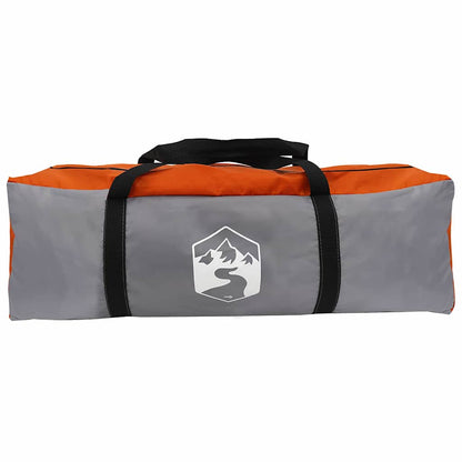 vidaXL Tunnel Tent 4-Person Grey and Orange 778 x 356 x 210 cm