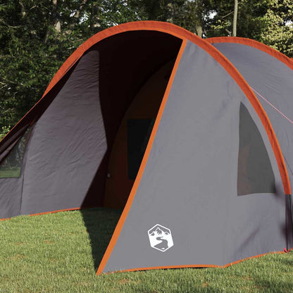 vidaXL Tunnel Tent 4-Person Grey and Orange 778 x 356 x 210 cm