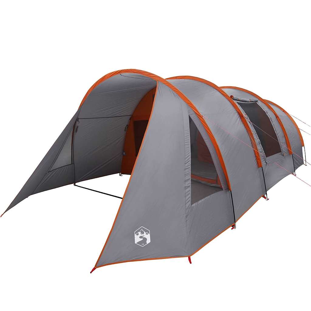vidaXL Tunnel Tent 4-Person Grey and Orange 778 x 356 x 210 cm