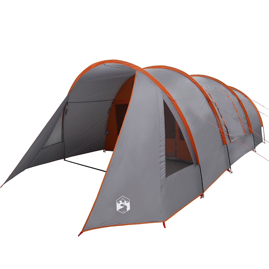 vidaXL Tunnel Tent 4-Person Grey and Orange 778 x 356 x 210 cm