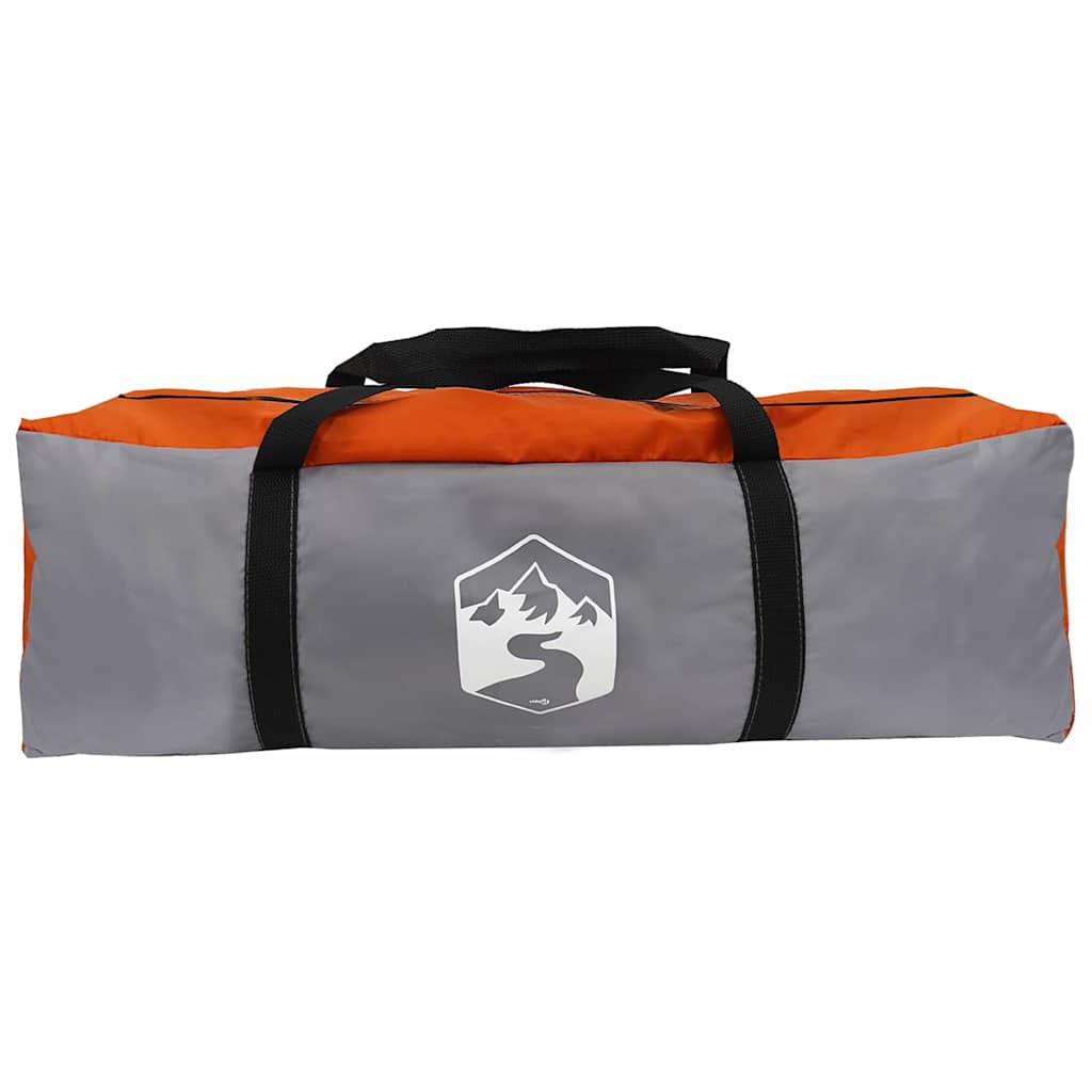 vidaXL Tunnel Tent 5-Person Grey and Orange 805 x 405 x 211 cm