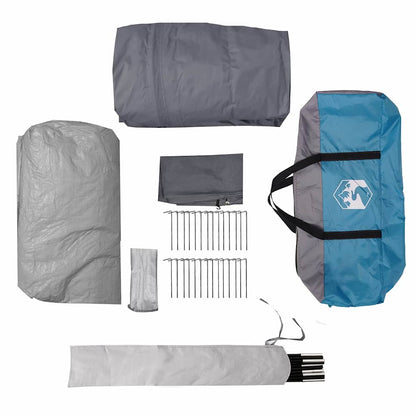 vidaXL Tunnel Tent 6-Person with Roof Blue and Grey 890 x 470 x 220 cm