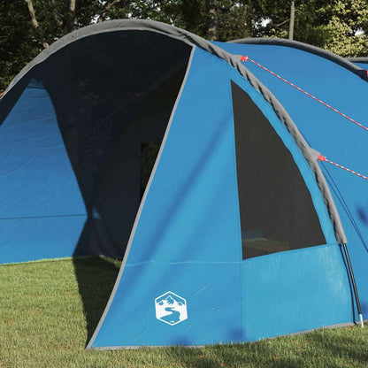 vidaXL Tunnel Tent 6-Person with Roof Blue and Grey 890 x 470 x 220 cm