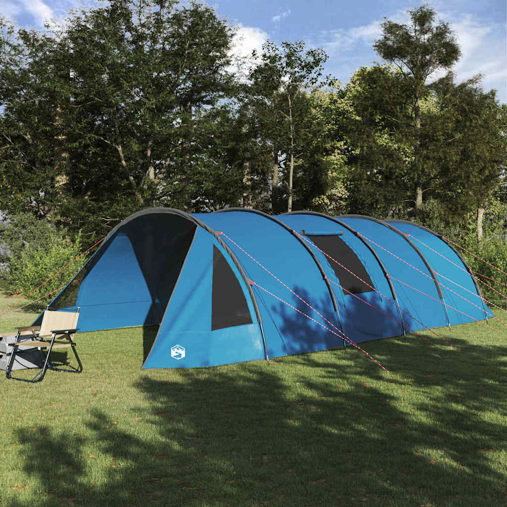 vidaXL Tunnel Tent 6-Person with Roof Blue and Grey 890 x 470 x 220 cm