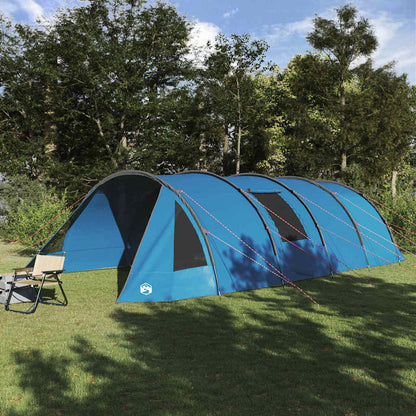 vidaXL Tunnel Tent 6-Person with Roof Blue and Grey 890 x 470 x 220 cm