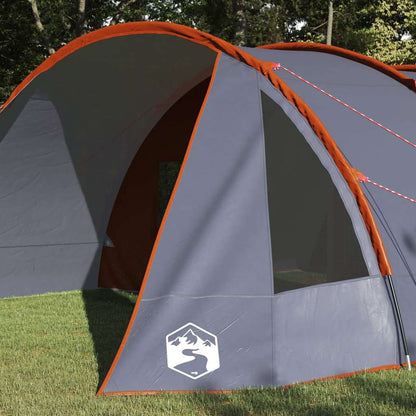 vidaXL Tunnel Tent 6-Person Grey and Orange 890 x 470 x 220 cm