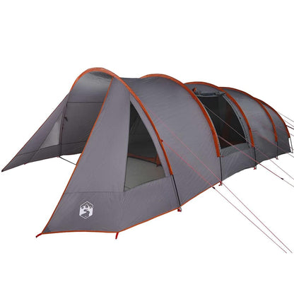 vidaXL Tunnel Tent 6-Person Grey and Orange 890 x 470 x 220 cm
