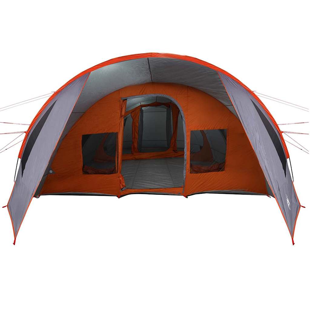 vidaXL Tunnel Tent 6-Person Grey and Orange 890 x 470 x 220 cm