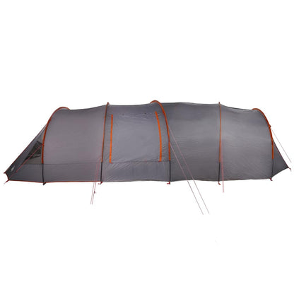 vidaXL Tunnel Tent 6-Person Grey and Orange 890 x 470 x 220 cm