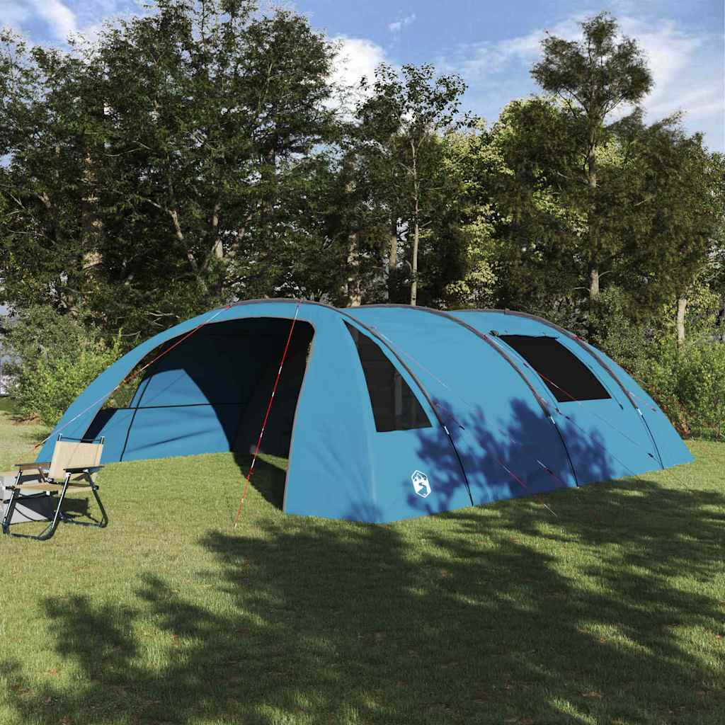 vidaXL Tunnel Tent 6-Person with Roof Blue and Grey 700 x 590 x 215 cm