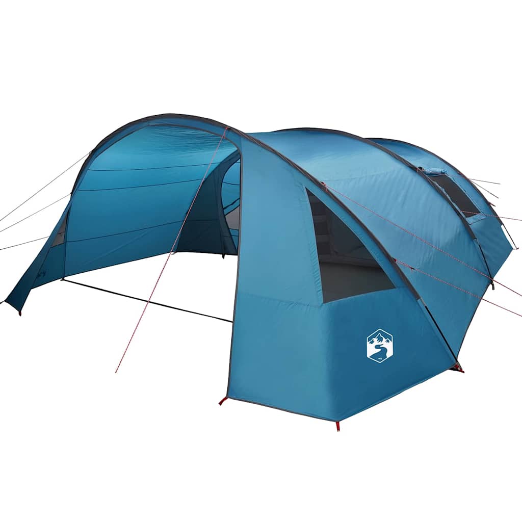 vidaXL Tunnel Tent 6-Person with Roof Blue and Grey 700 x 590 x 215 cm