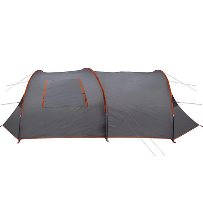 vidaXL Tunnel Tent 6-Person Grey and Orange 700 x 590 x 215 cm