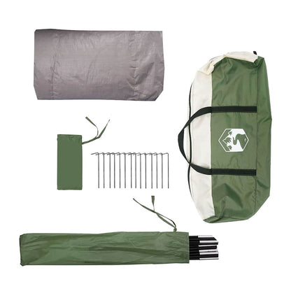 vidaXL Tunnel Tent 3-Person Green and White 328 x 228 x 115 cm