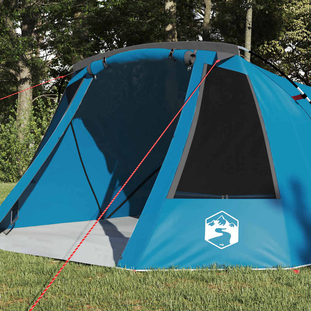 vidaXL Tunnel Tent 3-Person with Roof Blue and Grey 328 x 228 x 115 cm