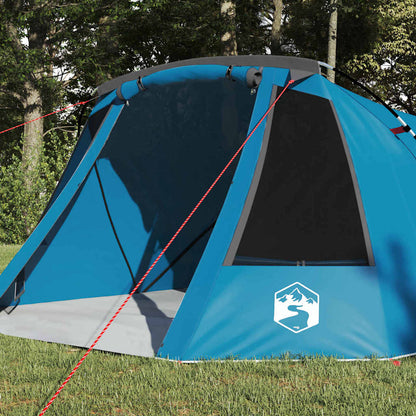 vidaXL Tunnel Tent 3-Person with Roof Blue and Grey 328 x 228 x 115 cm