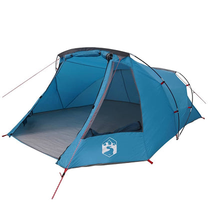 vidaXL Tunnel Tent 3-Person with Roof Blue and Grey 328 x 228 x 115 cm