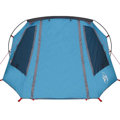 vidaXL Tunnel Tent 3-Person with Roof Blue and Grey 328 x 228 x 115 cm