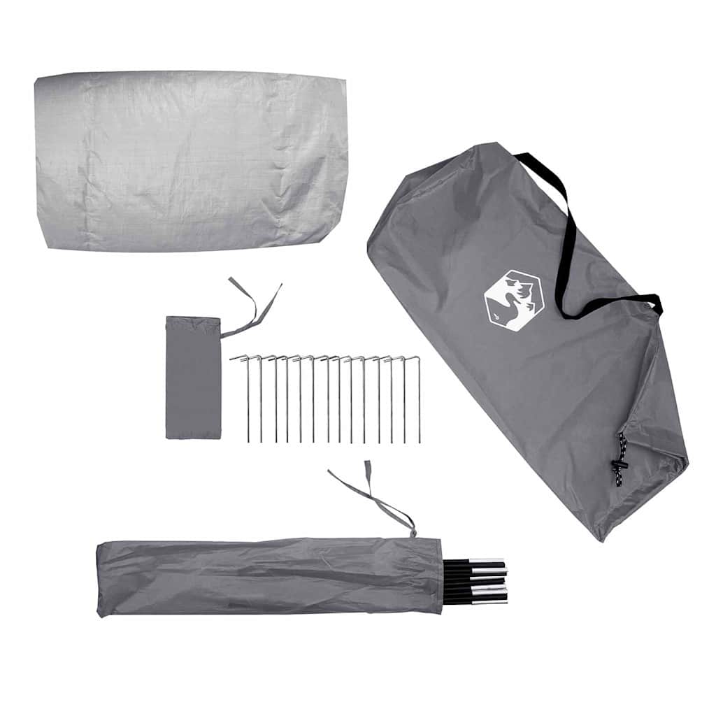 vidaXL Tunnel Tent 3-Person Grey and Orange 328 x 228 x 115 cm
