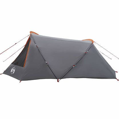 vidaXL Tunnel Tent 3-Person Grey and Orange 328 x 228 x 115 cm