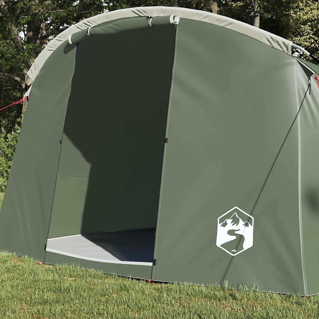 vidaXL Tunnel Tent 4-Person Green and White 318 x 275 x 140 cm