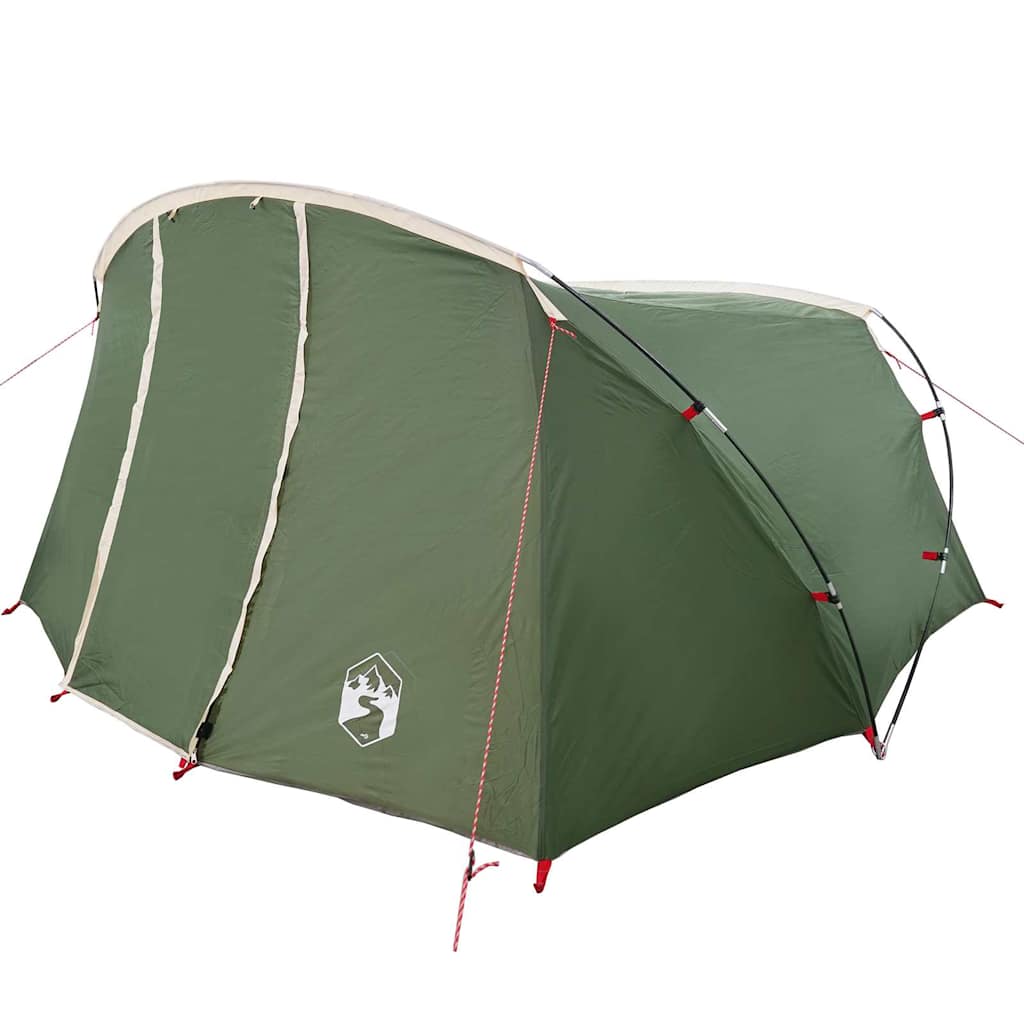 vidaXL Tunnel Tent 4-Person Green and White 318 x 275 x 140 cm