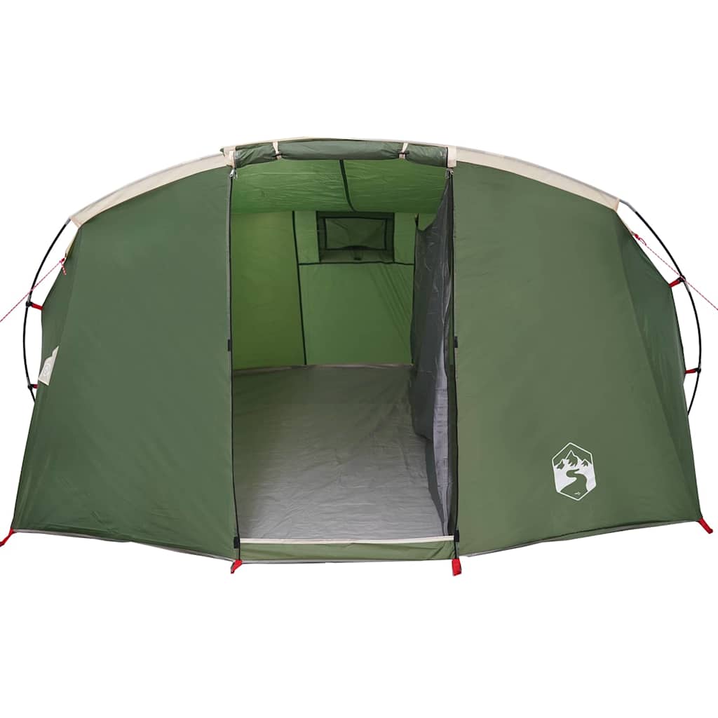 vidaXL Tunnel Tent 4-Person Green and White 318 x 275 x 140 cm