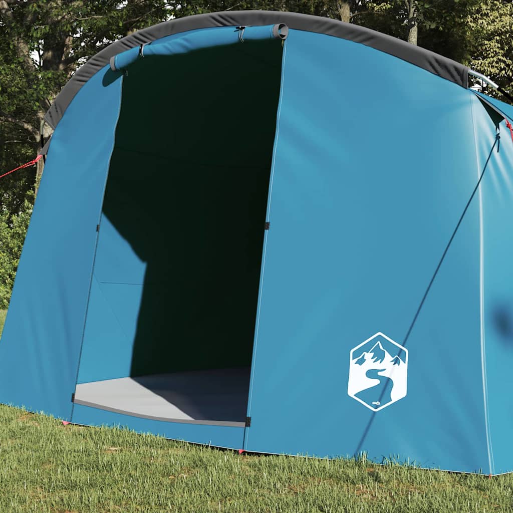 vidaXL Tunnel Tent 4-Person with Roof Blue and Grey 318 x 275 x 140 cm