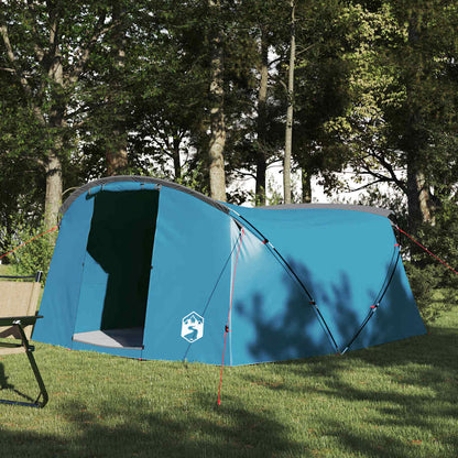 vidaXL Tunnel Tent 4-Person with Roof Blue and Grey 318 x 275 x 140 cm