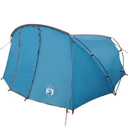 vidaXL Tunnel Tent 4-Person with Roof Blue and Grey 318 x 275 x 140 cm