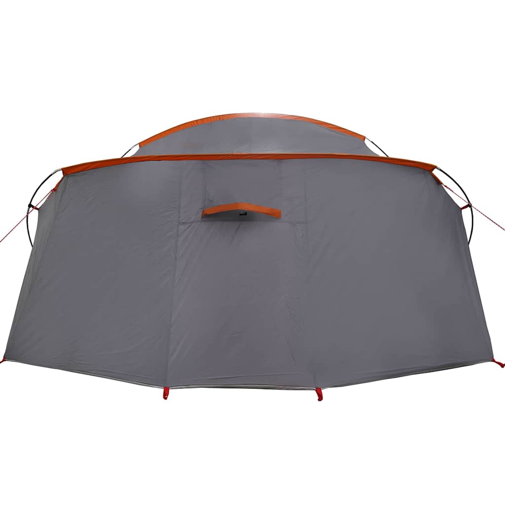 vidaXL Tunnel Tent 4-Person Grey and Orange 318 x 275 x 140 cm