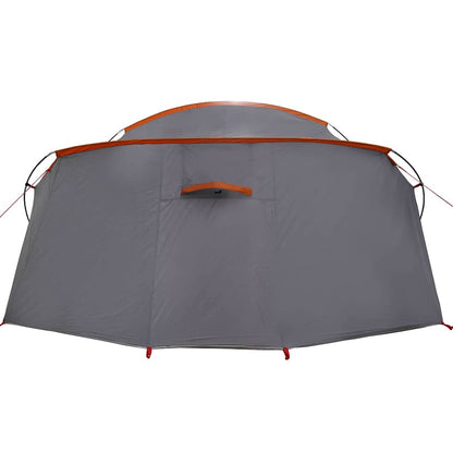 vidaXL Tunnel Tent 4-Person Grey and Orange 318 x 275 x 140 cm