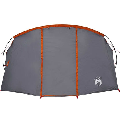 vidaXL Tunnel Tent 4-Person Grey and Orange 318 x 275 x 140 cm