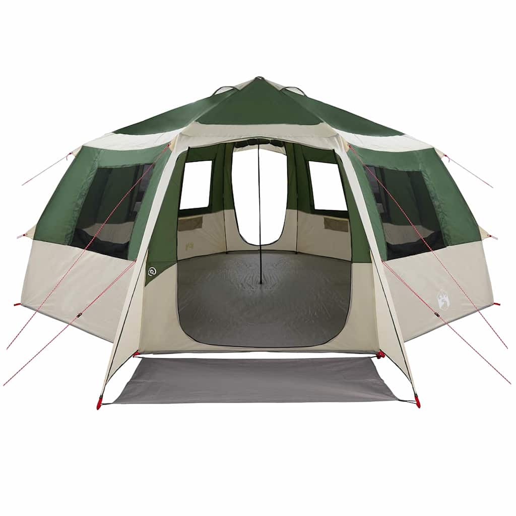 vidaXL Cabin Tent 12-Person Green and Grey 500 x 500 x 294 cm