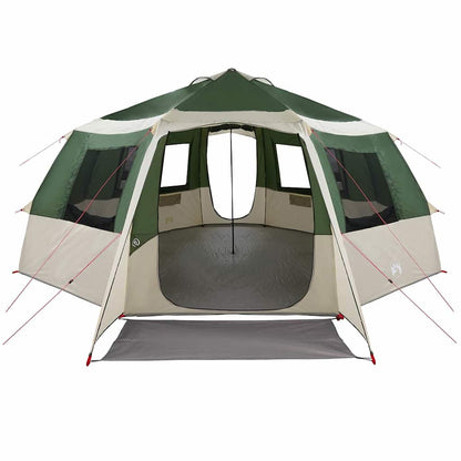 vidaXL Cabin Tent 12-Person Green and Grey 500 x 500 x 294 cm