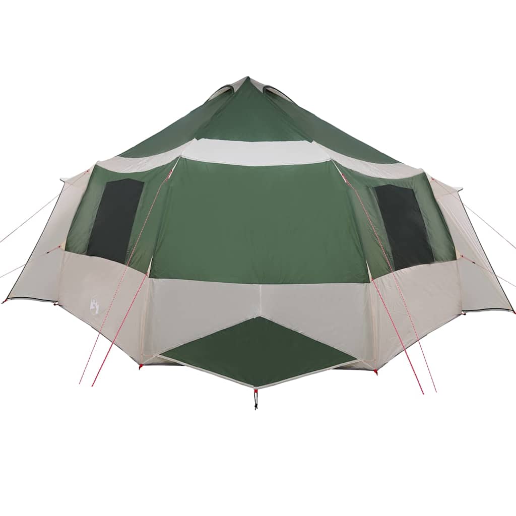 vidaXL Cabin Tent 12-Person Green and Grey 500 x 500 x 294 cm