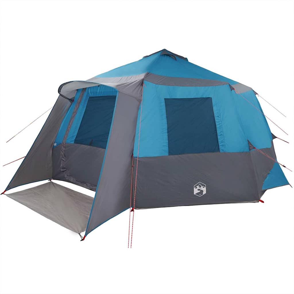 vidaXL Cabin Tent 12-Person with Roof Blue and Grey 500 x 500 x 294 cm