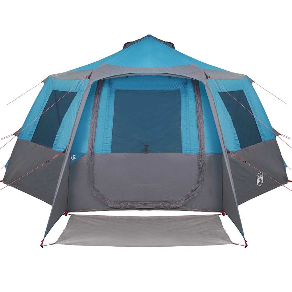 vidaXL Cabin Tent 12-Person with Roof Blue and Grey 500 x 500 x 294 cm