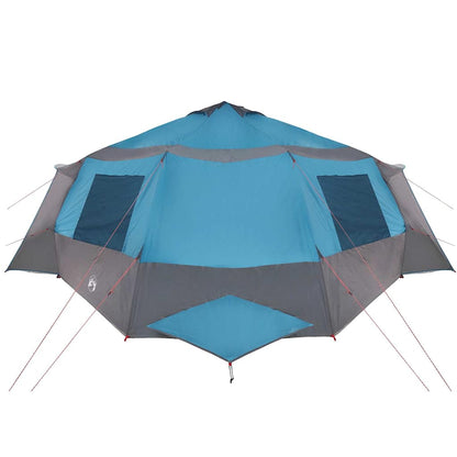 vidaXL Cabin Tent 12-Person with Roof Blue and Grey 500 x 500 x 294 cm