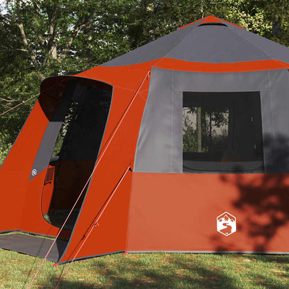 vidaXL Cabin Tent 12-Person Grey and Orange 500 x 500 x 294 cm