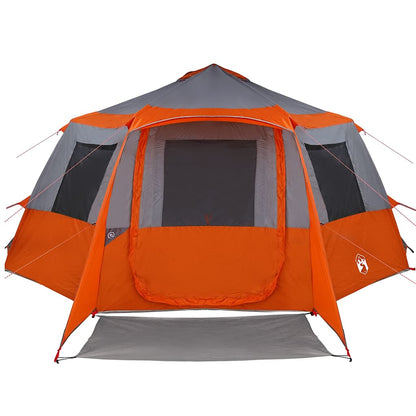 vidaXL Cabin Tent 12-Person Grey and Orange 500 x 500 x 294 cm