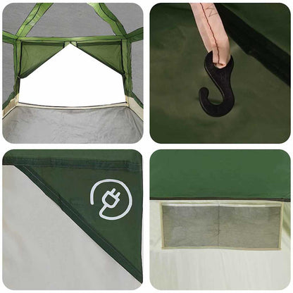 vidaXL Inner Tent 7-Person with Roof Green and Grey 300 x 300x 250 cm