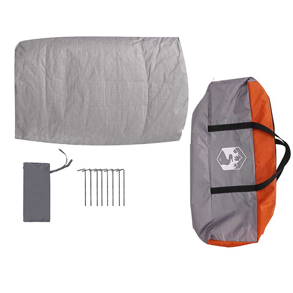 vidaXL Inner Tent 7-Person 7-Person 300 x 300x 250 cm Grey and Orange