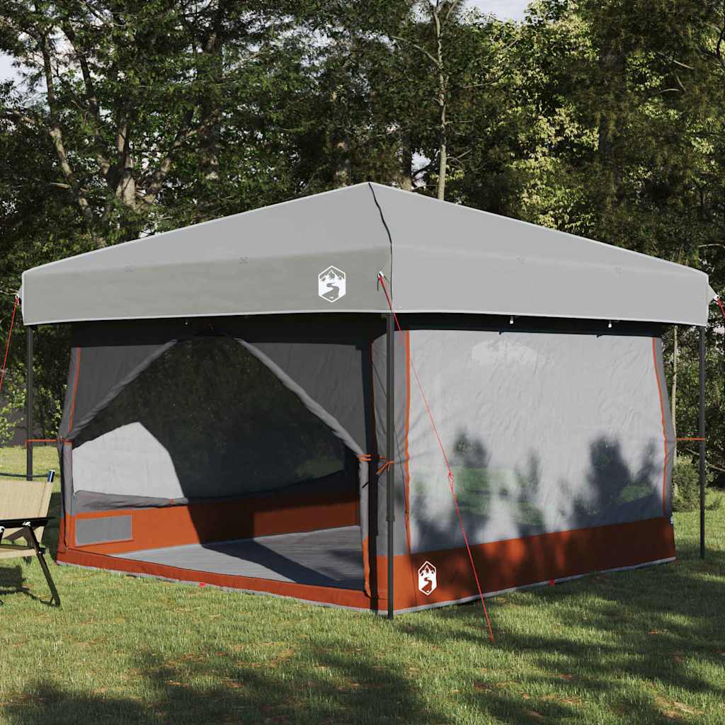vidaXL Inner Tent 7-Person 7-Person 300 x 300x 250 cm Grey and Orange
