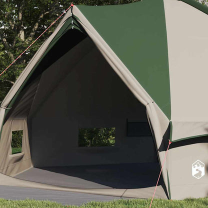 vidaXL Teepee Tent 10-Person Green and White 567 x 470 x 242 cm