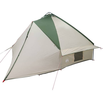 vidaXL Teepee Tent 10-Person Green and White 567 x 470 x 242 cm