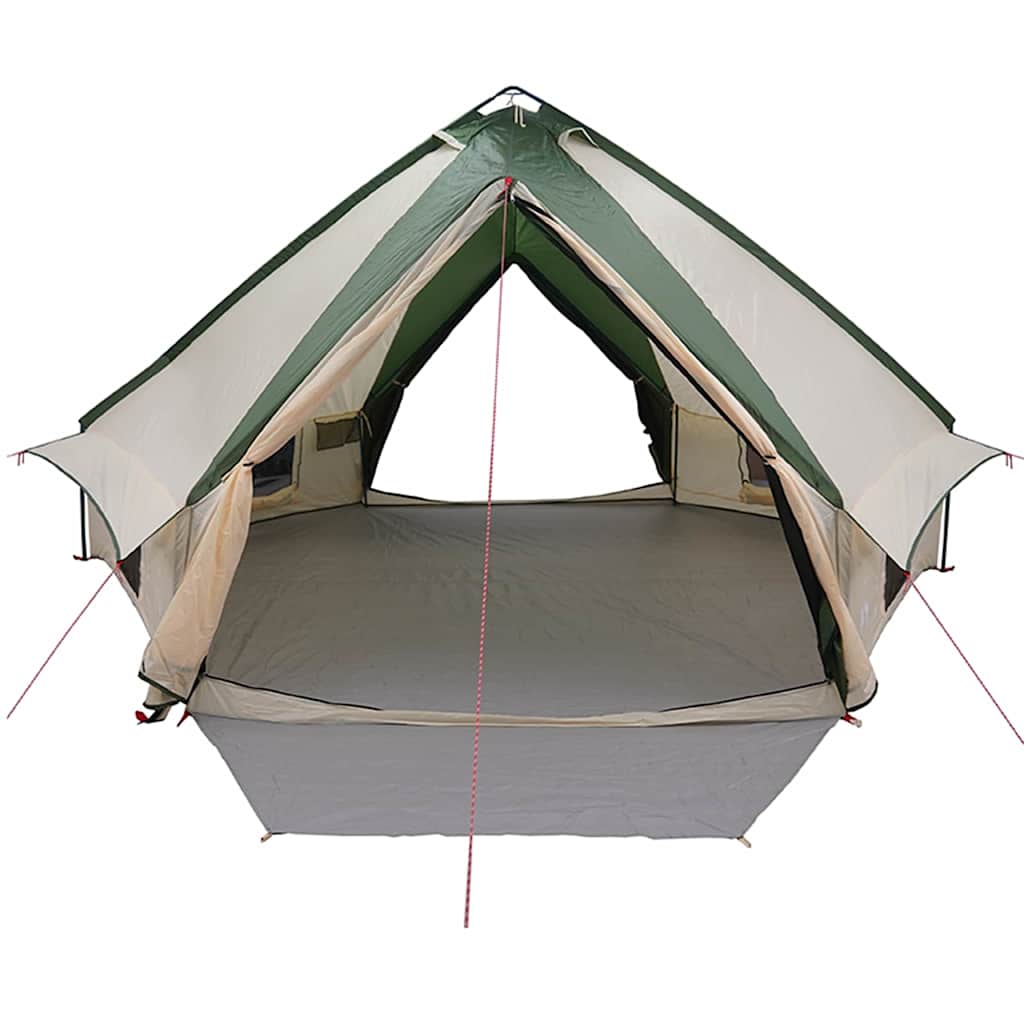vidaXL Teepee Tent 10-Person Green and White 567 x 470 x 242 cm
